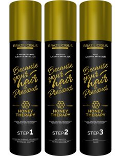 BraziliCious Honey Therapy 3 x 1 l - Keratine Behandeling nr. 1 aanbevolen door Sabelle