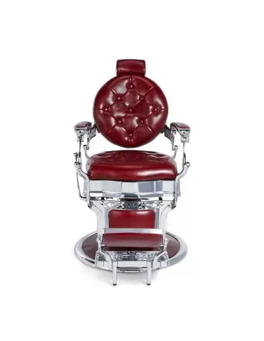 Mirplay KIRK Vintage kappersstoel, rood | Professionele hydraulische kappersstoel