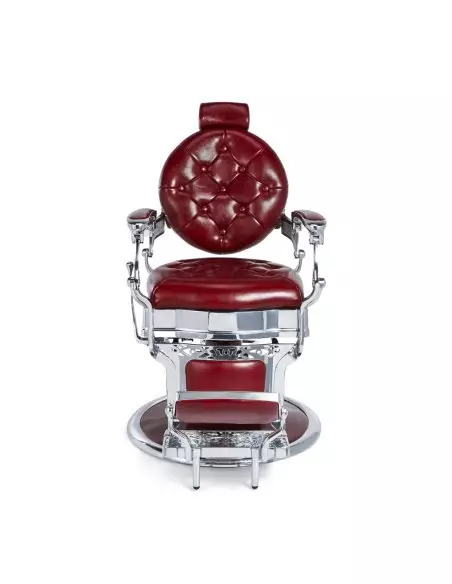 Mirplay KIRK Vintage kappersstoel, rood | Professionele hydraulische kappersstoel