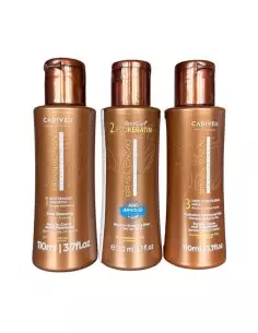 Cadiveu Brasil Cacau Ecokeratine 3 x 110 ml - Keratine behandeling - Glad en glanzend haar