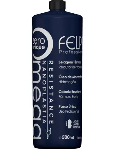 Felps Omega Zero Unique Resistance Nanoplastia - Keratine Behandeling 500 ML - Glad & Glanzend resultaat
