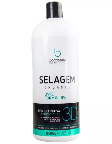 BoraBella 3 D 1 L - Semi-permanente Braziliaanse Keratine behandeling - Ultraglad en glanzend resultaat
