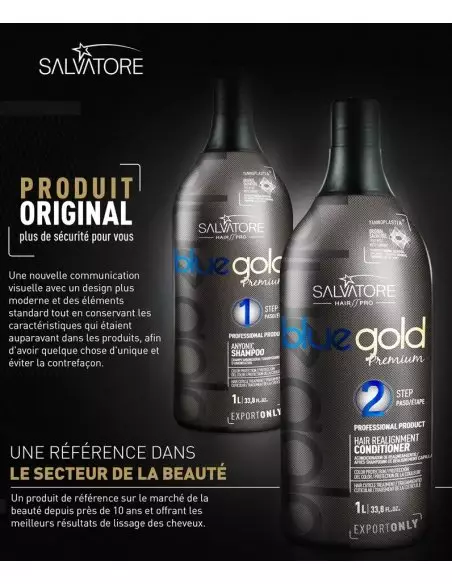 Salvatore Blue gold Premium - Braziliaanse Keratine behandeling voor kappers
