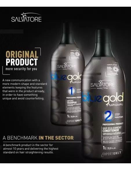 Salvatore Blue gold Premium - Braziliaanse Keratine behandeling voor kappers