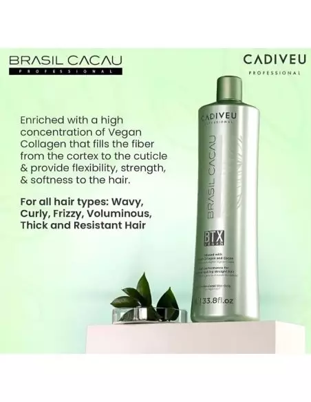 Cadiveu Brasil Cacau step 2 ecokeratin BTX VEGAN 1 L - Keratine Behandeling