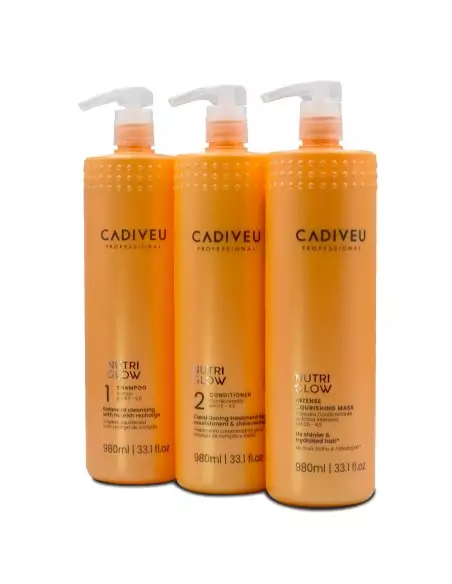Cadiveu Nutri Glow Nourishing Trio Kit - Shampoo, Conditioner & Ultra-voedende Masker