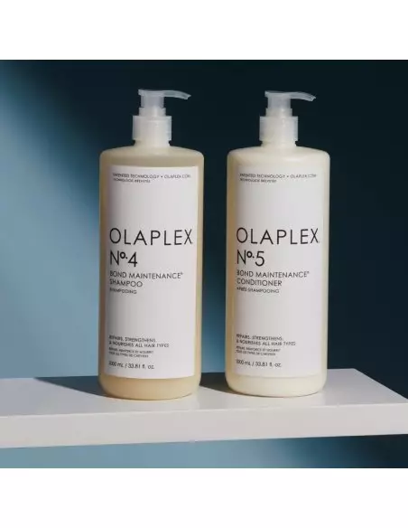 Olaplex Bond Maintenance No. 4 & No. 5 Duo 1000ml – Shampoo + Herstellende Conditioner voor Beschadigd Haar, Salonformaat 1L