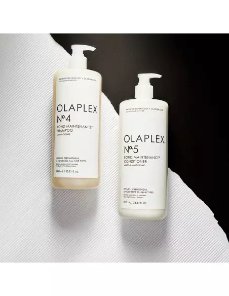 Olaplex Bond Maintenance No. 4 & No. 5 Duo 1000ml – Shampoo + Herstellende Conditioner voor Beschadigd Haar, Salonformaat 1L