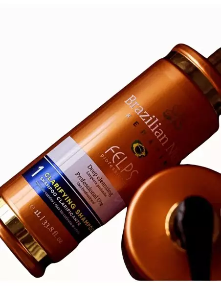 Felps Brazilian Nuts Braziliaanse keratineset 2 x 1L – Volumevermindering, glad, glanzend en anti-frizz haar voor kappers