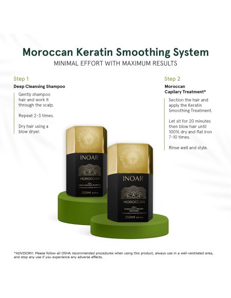 Inoar Moroccan 2 x 250 ml - Keratine Behandeling voor glad en subliem haar