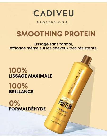 CADIVEU SMOOTHING PROTEIN 3 x 1 L - Keratine Behandeling - Glad, Glanzend en Beheerst Haar