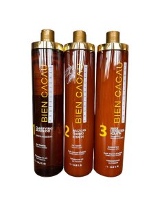 Bien Cacau 3 x 1 L - Keratine Behandeling voor kappers - Glad en glanzend haar