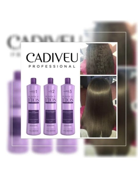 Cadiveu PLÁSTICA DOS FIOS CADIVEU 3 X 1 L - Keratine behandeling voor een steil en glanzend effect