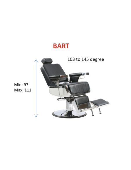 Mirplay BART Professionele Vintage Hydraulische Kappersstoel – Premium Verstelbare Kappersstoel voor Herenkapsalon