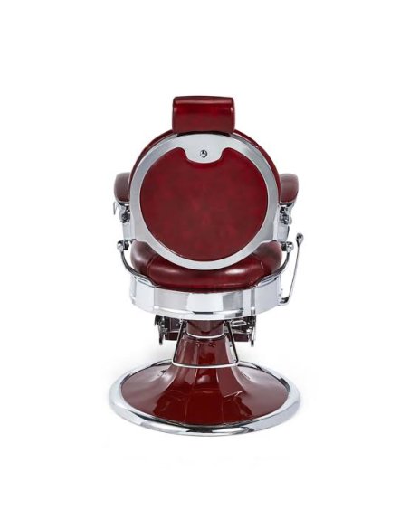 Mirplay KIRK Vintage kappersstoel, rood | Professionele hydraulische kappersstoel