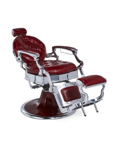 Mirplay KIRK Vintage kappersstoel, rood |...