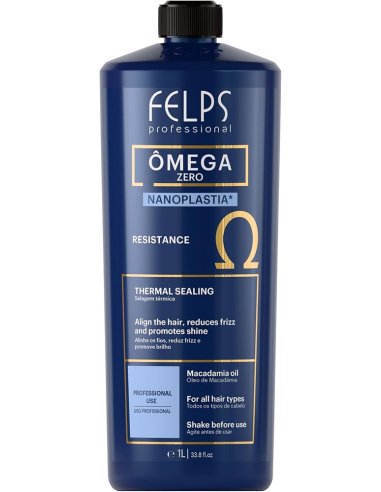 Felps Omega Zero Unique Resistance Nanoplastia - Keratine behandeling voor langdurige resultaten en subliem haar