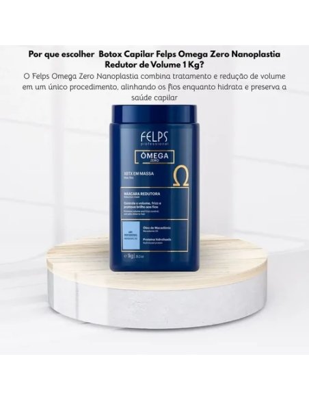 Felps Omega Zero BTX 1kg - Intensieve Braziliaanse behandeling voor kappers - Langdurig resultaat en prachtig haar
