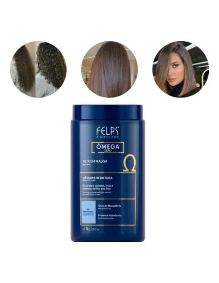 Felps Omega Zero BTX 1kg - Intensieve Braziliaanse behandeling voor kappers - Langdurig resultaat en prachtig haar