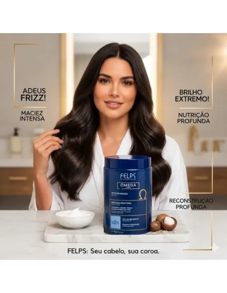 Felps Omega Zero BTX 1kg - Intensieve Braziliaanse behandeling voor kappers - Langdurig resultaat en prachtig haar