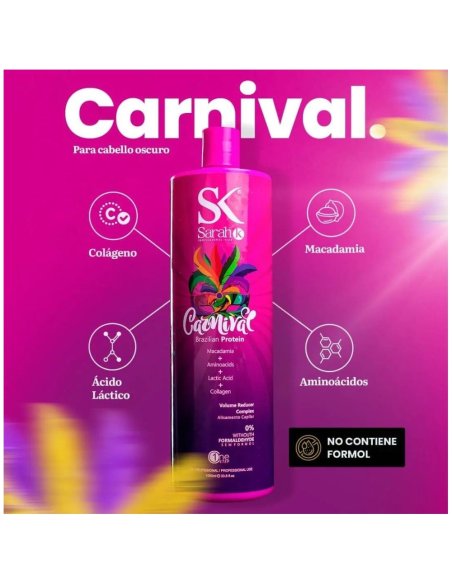 Sarah K Carnival  Keratine Behandeling Tanino Protein 1L - Glad en glanzend resultaat
