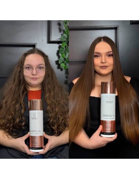 BoraBella Perfecta 1L – Ultra-gladmakende Braziliaanse keratinebehandeling – Glad, glanzend, zijdezacht en pluisvrij haar