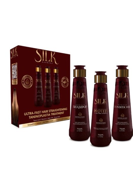 Vitta Gold Silk Express Kit 3 x 200ml – Braziliaanse gladmakende behandeling voor steil haar