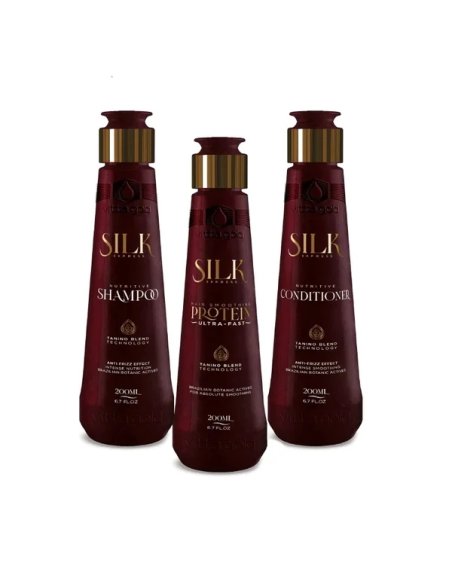 Vitta Gold Silk Express Kit 3 x 200ml – Braziliaanse gladmakende behandeling voor steil haar