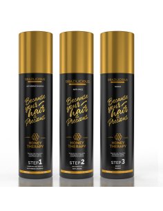 Brazilicious Honey Therapy 3 x 500 ml – Professionele Braziliaanse Keratinebehandeling voor Kappers en Kapsalons