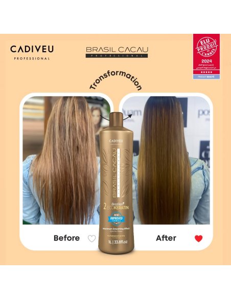 Cadiveu Brasil Cacau stap 2 ecokeratin - Ultra effectieve Braziliaanse keratine Behandeling - Glad en glanzend resultaat