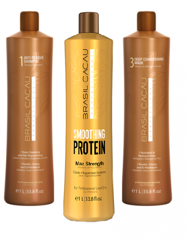 CADIVEU SMOOTHING PROTEIN 3 x 1 L - Brazilian straightening