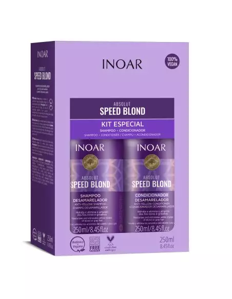 Inoar Absolut Speed ​​Blond 250 ml – Onderhoud na een Braziliaanse keratinebehandeling voor blond haar