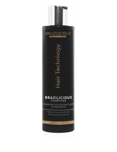 Brazilicious Silver Therapy No yellow Shampoo 250 ml  voor de keratine behandeling