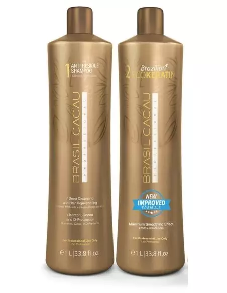 Cadiveu Brasil Cacau 2 x 1 l Ecokeratin - keratine behandeling voor glad en glanzend haar